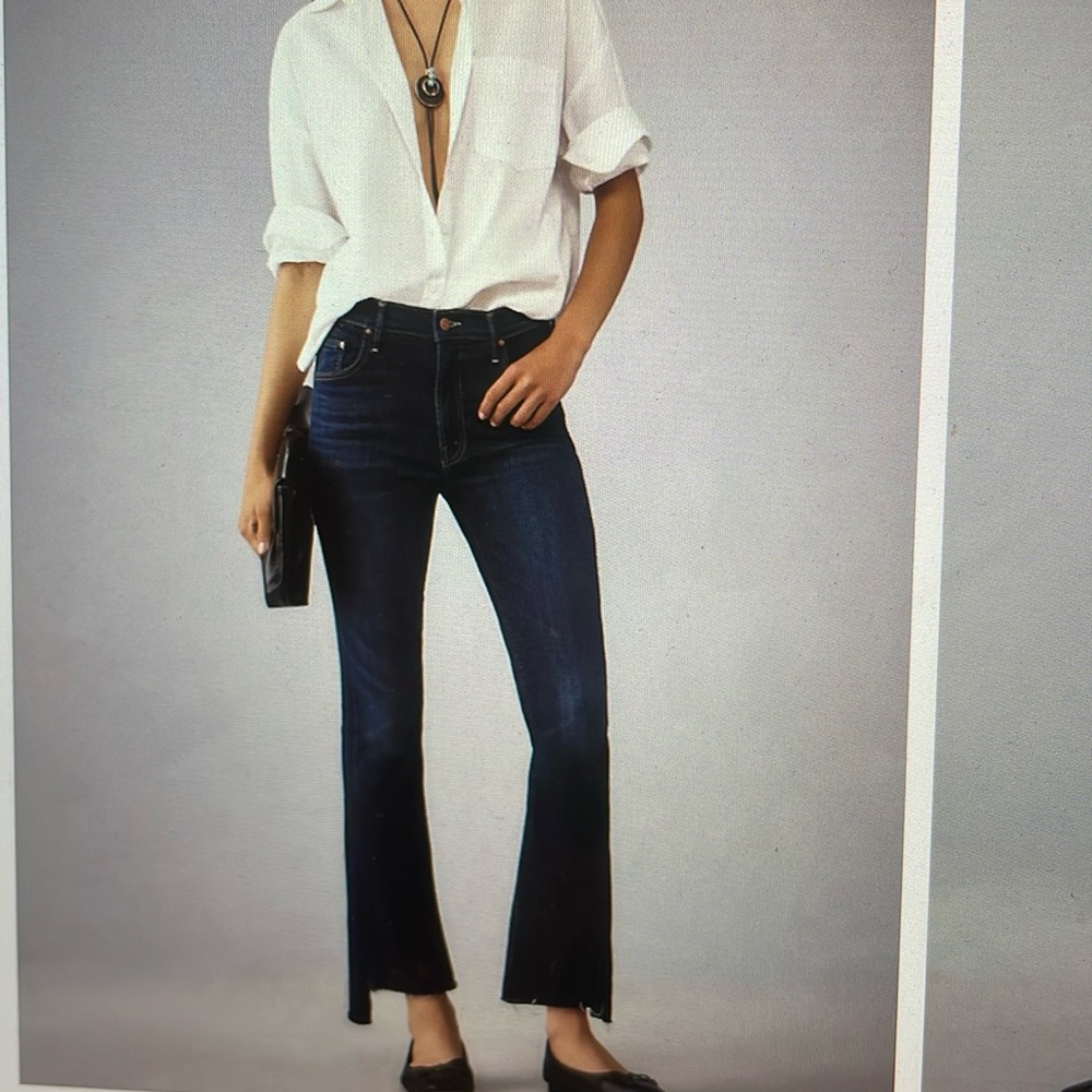 Mother The Insider crop step fray jean sz 26